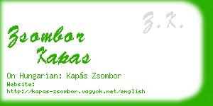 zsombor kapas business card