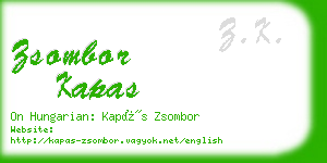 zsombor kapas business card